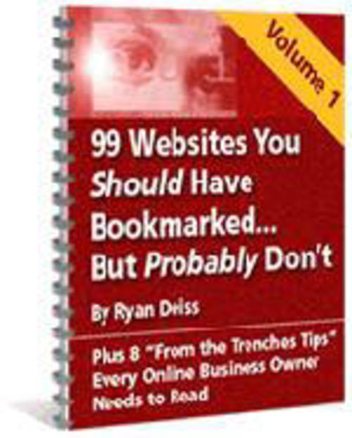 Product picture 99 Websites You Should Have Bookmarked - With Master Resell 