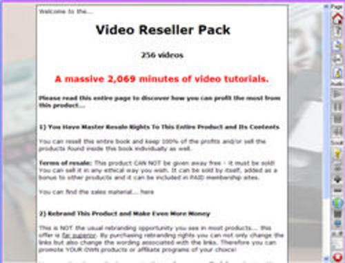 Product picture Video Reseller Pack- With Master Resell Rights Included