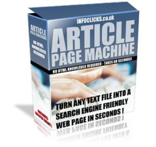 Product picture Article Page Machine - With Master Resell Rights Included